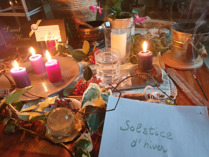 bougies pour solstice hiver