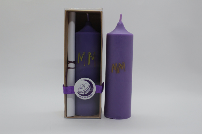 Boite cierge mauve Maria Magdala