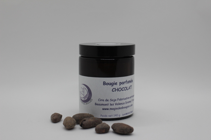 Bougie pot soja parfum chocola ceremonie Cacao