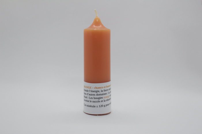Bougie de rituel orange cierge