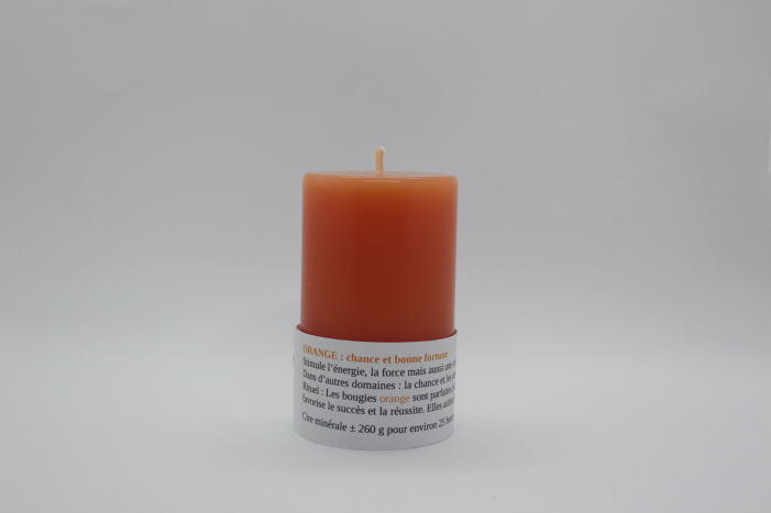Bougie de rituel orange classqiue 38 h