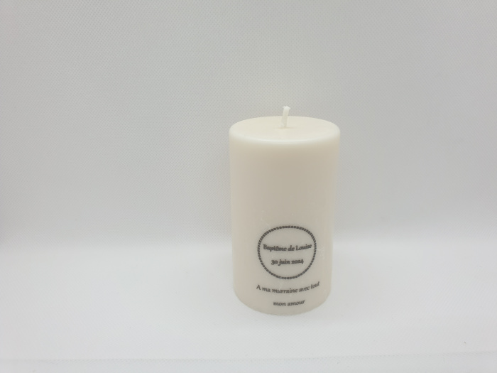 Bougie de bapteme parrain marraine