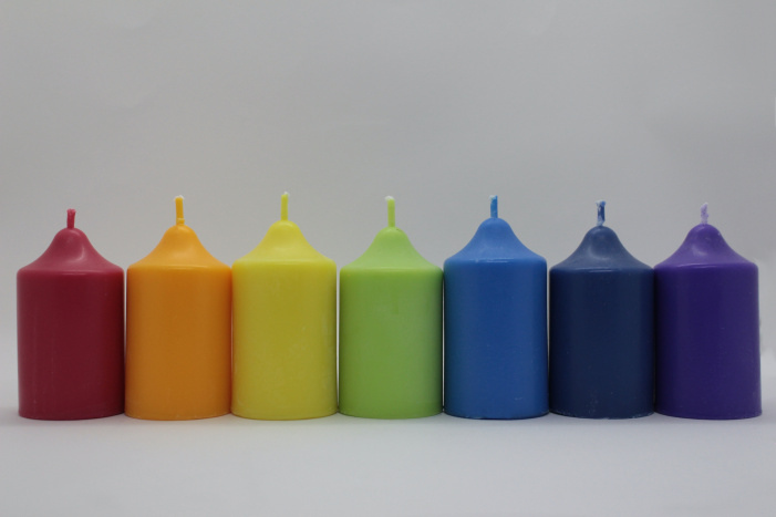 7 chakras alignés cire végétale