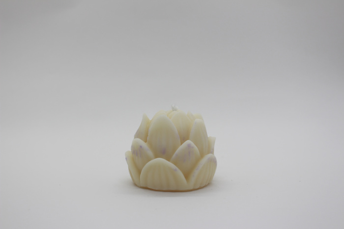 Blanc naturel bougies fleur lotus cire vegetales
