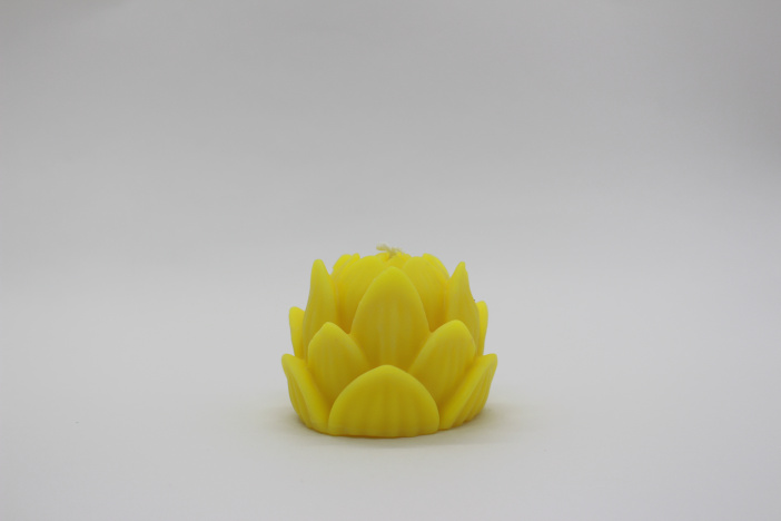 3 chakra Plexus solaire Manipura cire naturel bougies fleur lotus cire vegetales