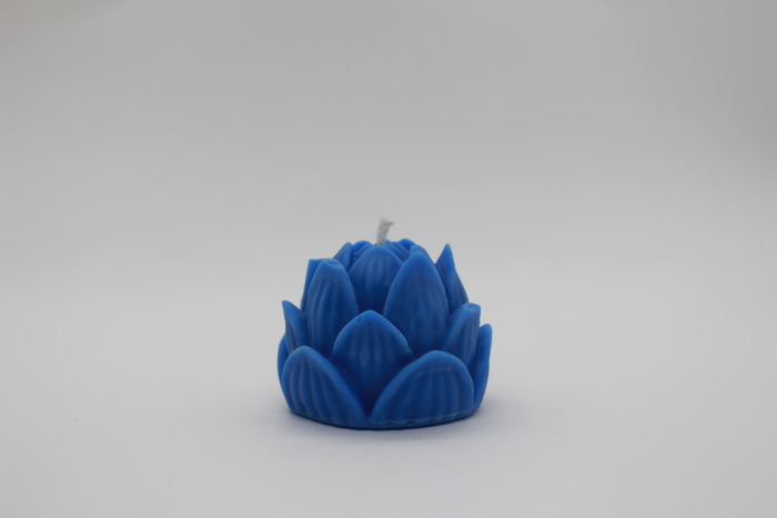 5 chakra bleu Gorge Vishuddha cire naturel bougies fleur lotus cire vegetales