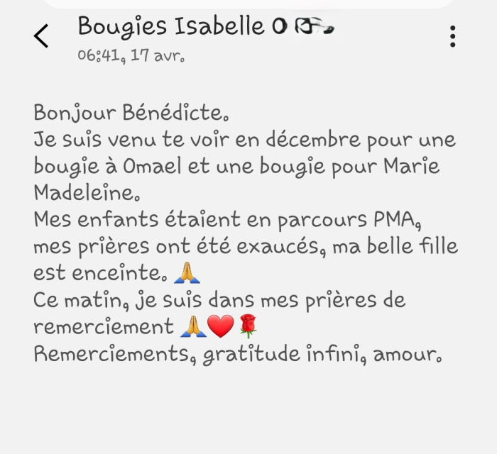 Bougies soins Marie Madeleine 